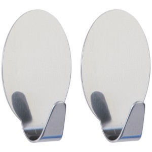 Wenko Maxi-Haken 2er-Set, Edelstahl glänzend für Bad und Küche.