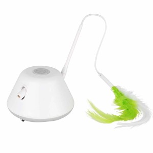 EBI Katzenspielzeug Twisting Tank, elektronisch, weiß-grün, mit Federangel.