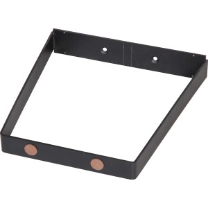 Schwarzes Bankgestell in V-Form, 400x420 mm, für Innen- und Außenbereich.