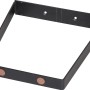Schwarzes Bankgestell in V-Form, 400x420 mm, für Innen- und Außenbereich.