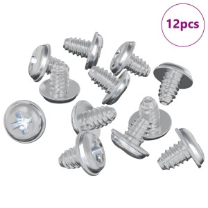 vidaXL Schloss-Schrauben 12 Stk Silber M4 x 5 mm Eisen 864539