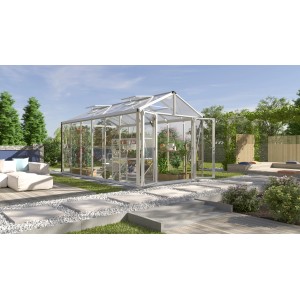 Vitavia Gewächshaus Zeus Comfort 11900 mit ESG Glas und Hohlkammerplatten aus Aluminium.