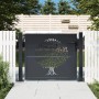 Anthrazitfarbenes Gartentor mit Baum-Design aus Stahl, 105x105 cm.