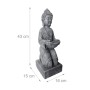 Relaxdays Buddha Figur Polyresin Grau Wetterfest Frostsicher 43 cm x 16 cm x 15 cm_4
