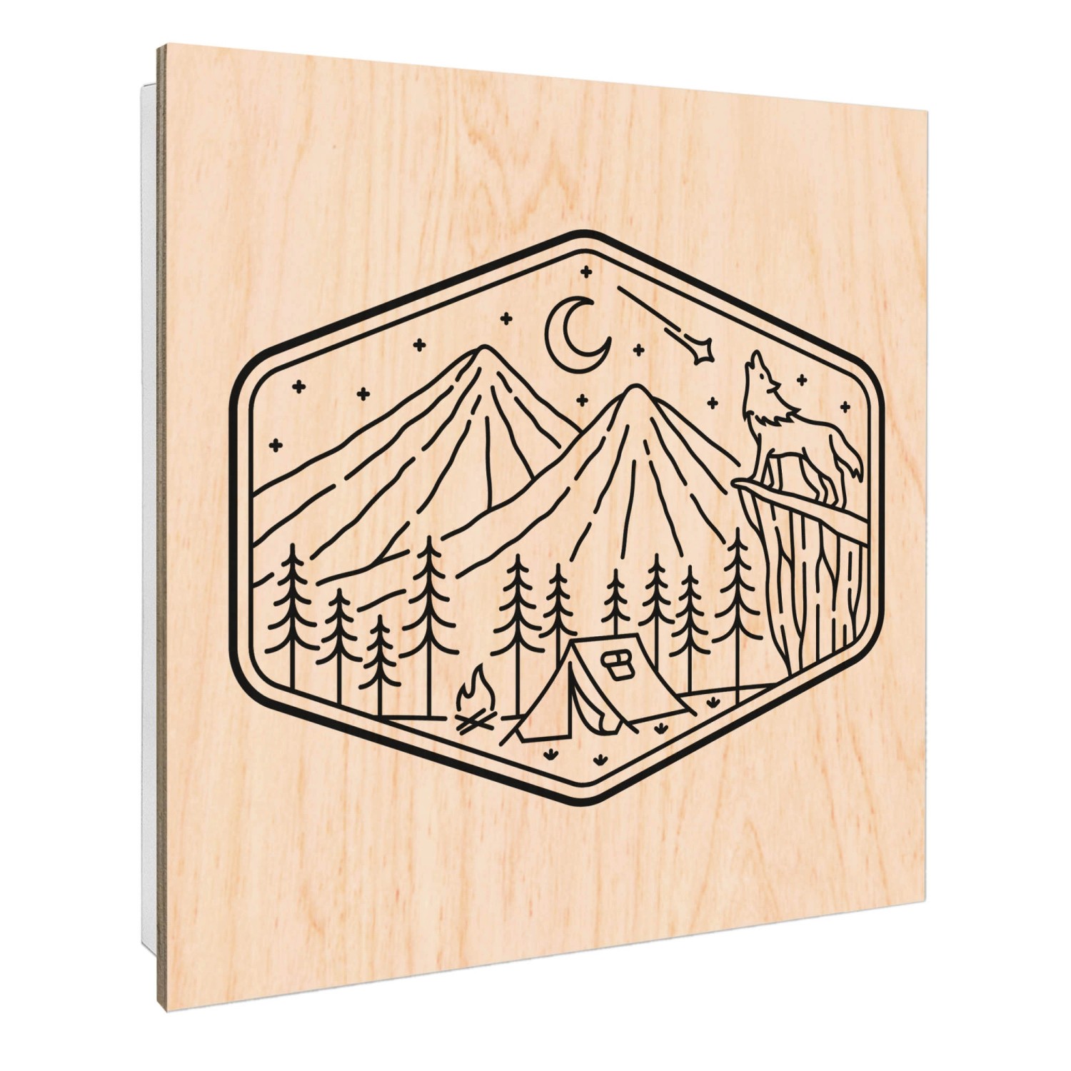 Banjado Schlüsselkasten mit Holzfront 30x30cm Weiß Scharnier Links 50 Haken günstig online kaufen