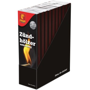 Flash Zündhölzer, 20 cm extra lang, 40 Stück, im Display. Ideal zum Anzünden von Kamin, Ofen und Grill.
