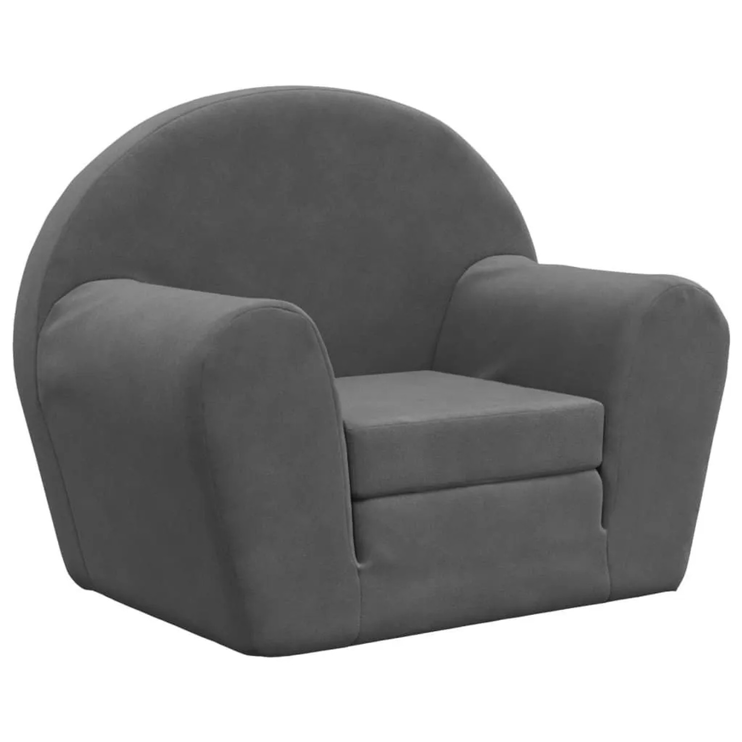 vidaXL Schlafsofa für Kinder Anthrazit Weich Plüsch 356994