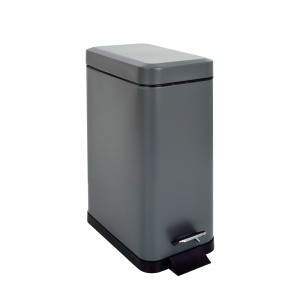 Grauer Svita Treteimer STM10, 10L, mit Inneneimer und Softclose-Deckel.