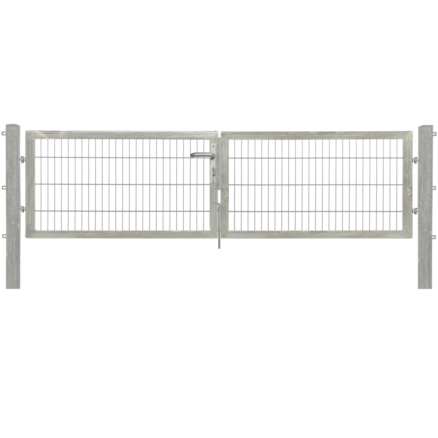 Doppeltor Premium Doppelstabmattenfüllung Verzinkt 80 x 300 cm