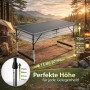 Höhenverstellbarer BigDean Campingtisch 100x60cm, klappbarer Multifunktionstisch für Camping & Garten.