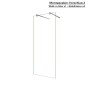Walk-In Dusche mit Klarglas Seitenwand und Stabilisatoren, Montagebeispiel.