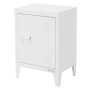 Weißer ML-Design Aktenschrank aus Stahl, freistehend, 40x30x57,5 cm. Büroschrank mit Tür und Füßen.