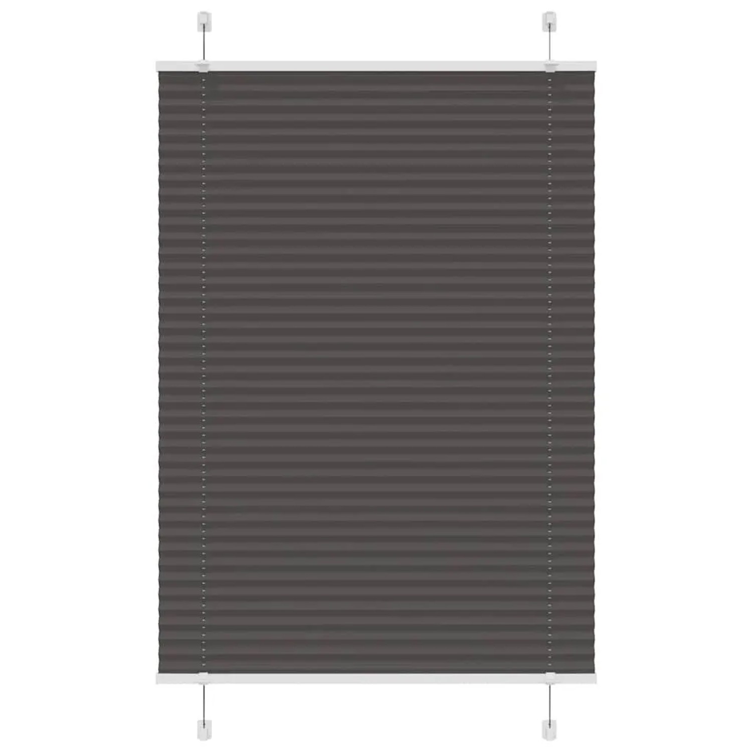 vidaXL Plissee Schwarz 100x100 cm Stoffbreite 99,4 cm Polyester 4015126 günstig online kaufen