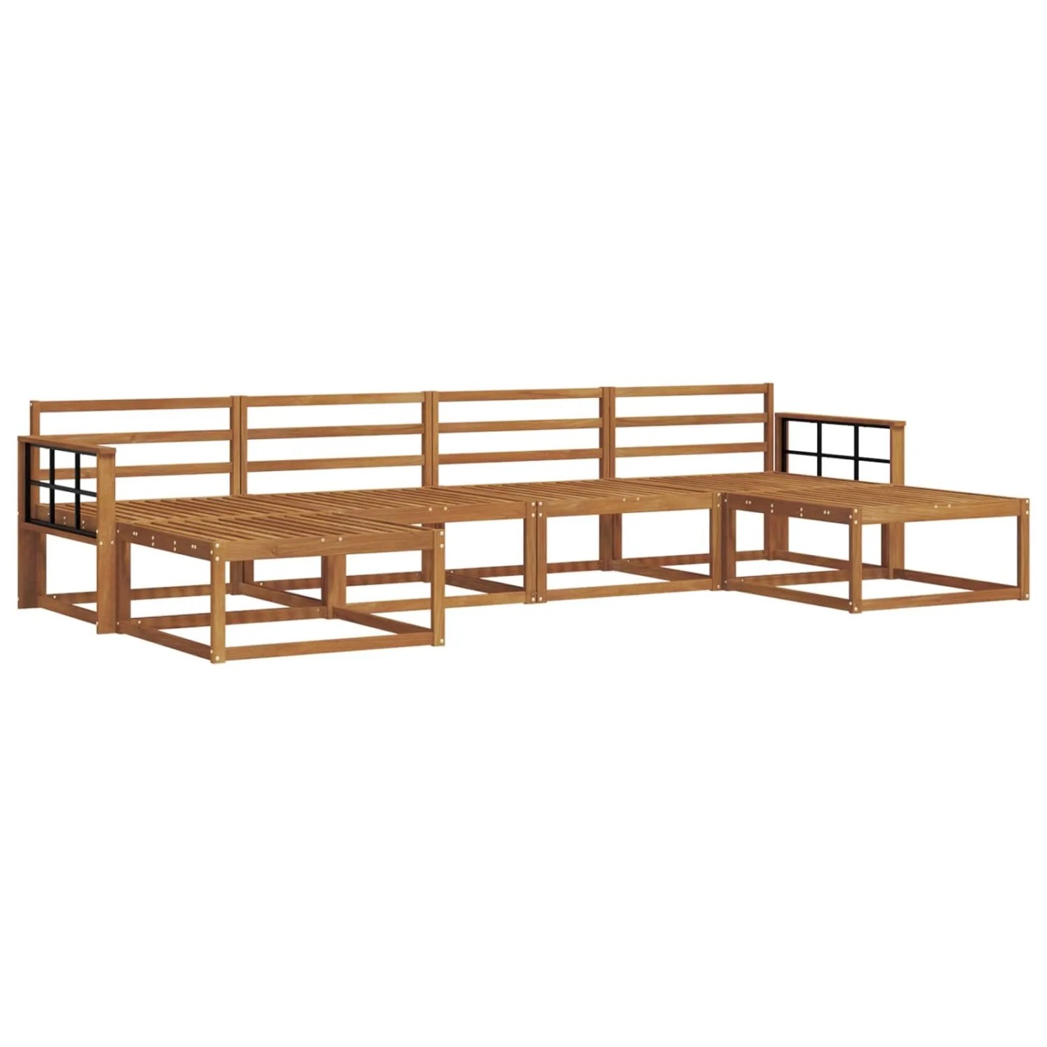 vidaXL Outdoor-Sofagarnitur 6-Tlg Natur Massivholz Akazie 3367972