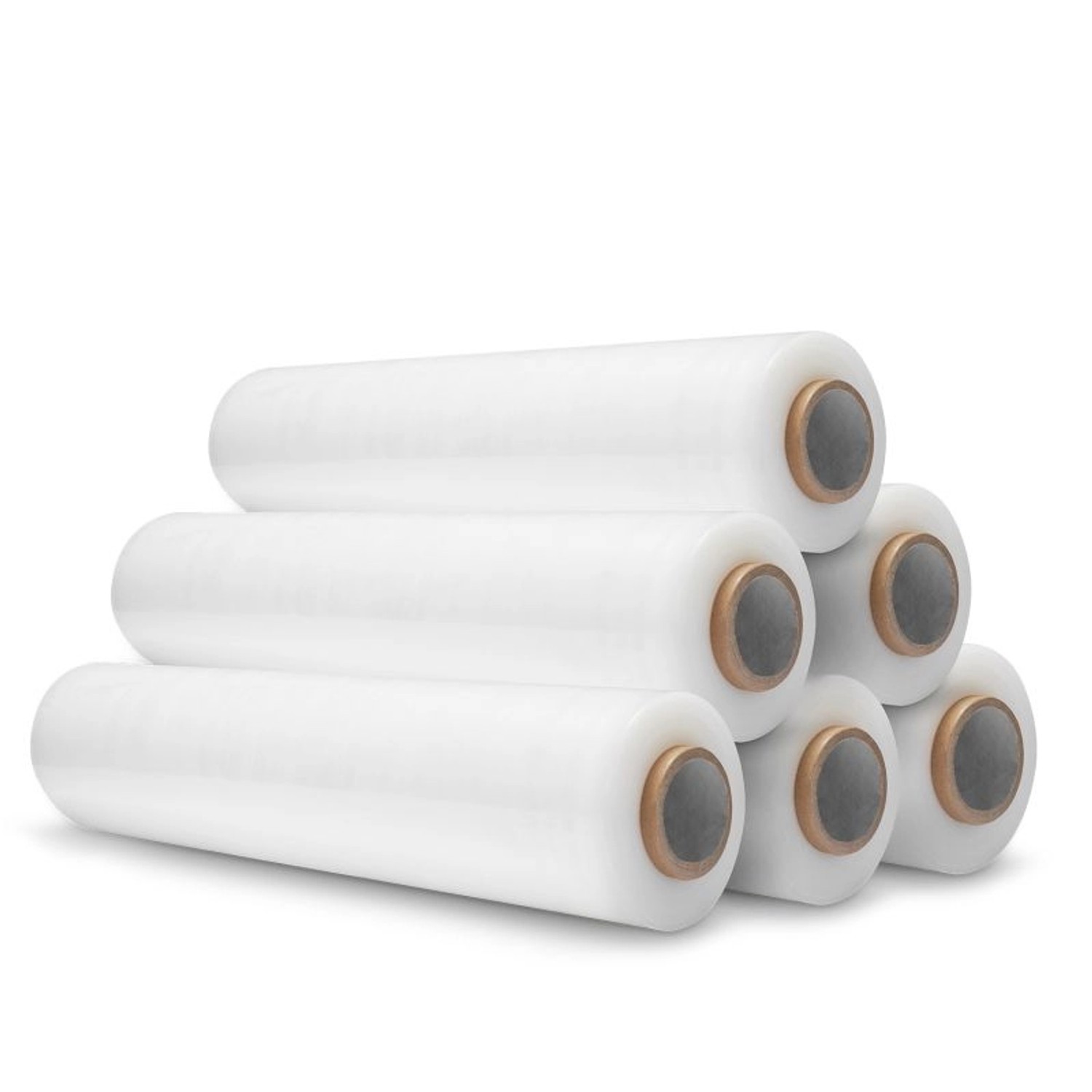 DeTec. 6 Rollen a 300 M Stretchfolie Palettenfolie Verpackungsfolie Wickelfolie Transparent