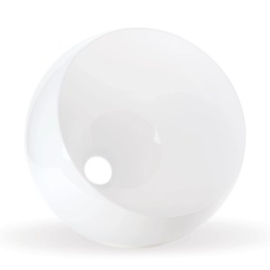 Weißer, runder Orion Lightstyle Lampenschirm aus Kunststoff, 30 cm Durchmesser, für E27 Fassungen.