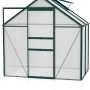 Vitavia Gewächshaus Comet 2500 HKP, Smaragd Vorzugsset mit Dachfenster und Schiebetür.