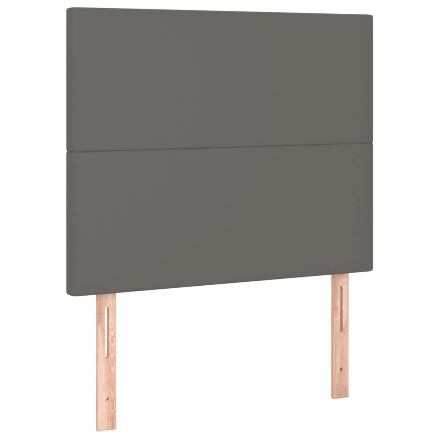 vidaXL LED Kopfteil Grau 100x5x118/128 cm Kunstleder 3122232