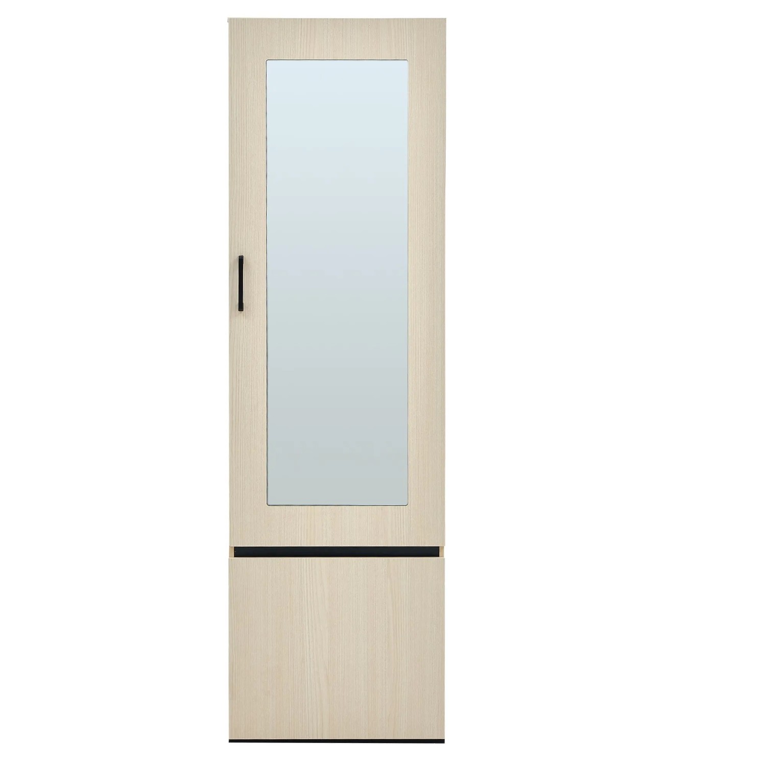 Merax Garderobenschrank mit Spiegel Kleiderstange Flurschrank Platzsparend