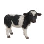Deko-Figur Kuh, 24 cm, schwarz-weiß, aus Polyresin für die Gartendekoration.