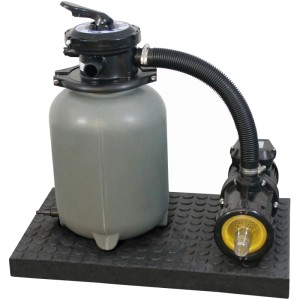 Waterman Sandfilteranlage mit Pumpe und 6-Wege-Ventil für Pools bis 20m³.