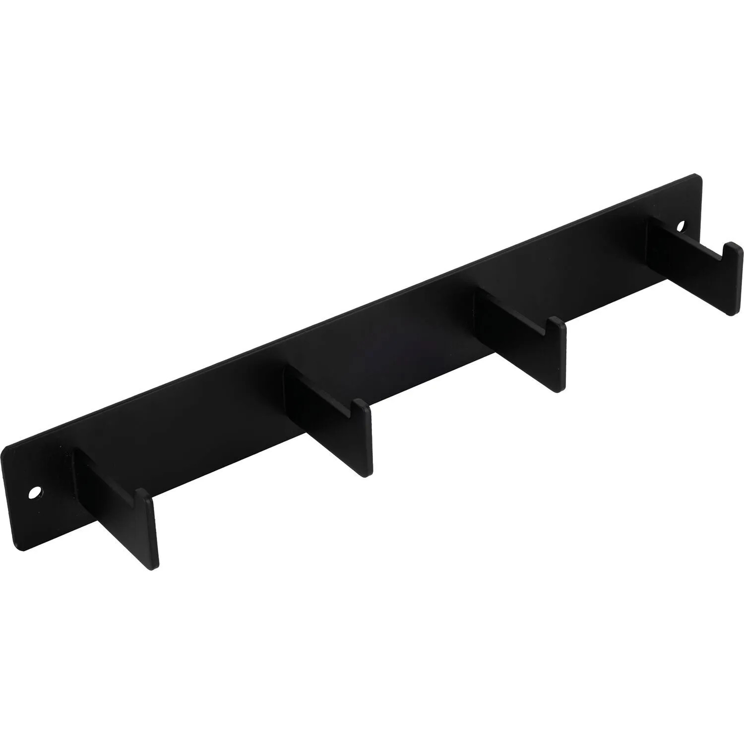 Technik Team Garderobenleiste Gelos Breite 290 mm Stahl Schwarz Matt mit 4 Haken