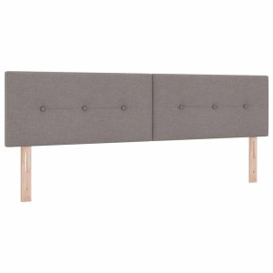 vidaXL LED Kopfteil mit LED-Lichtleisten Taupe 180 cm Polyester 3338152