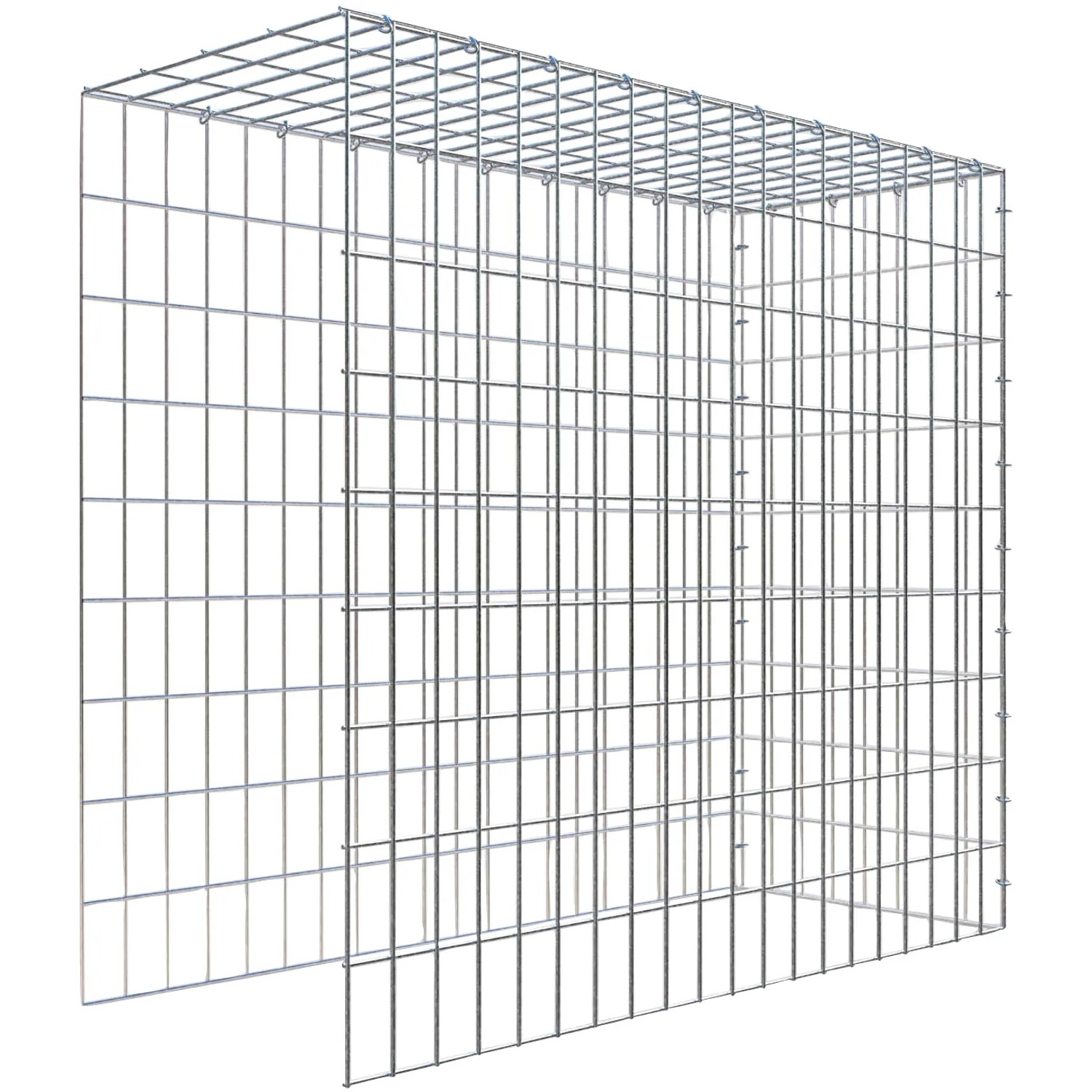 Gabiona C-Ring-Gabione-Anbaukorb Typ 4 90 x 100 x 40 cm Maschenw 5 x 10 cm