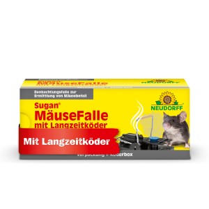 Neudorff Sugan Mäusefalle mit Langzeitköder, zur Schädlingsbekämpfung im Haus und Garten.