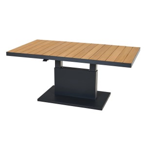 Rechteckiger Siena Garden Gartentisch Talina aus Teakholz mit robustem Aluminiumgestell.