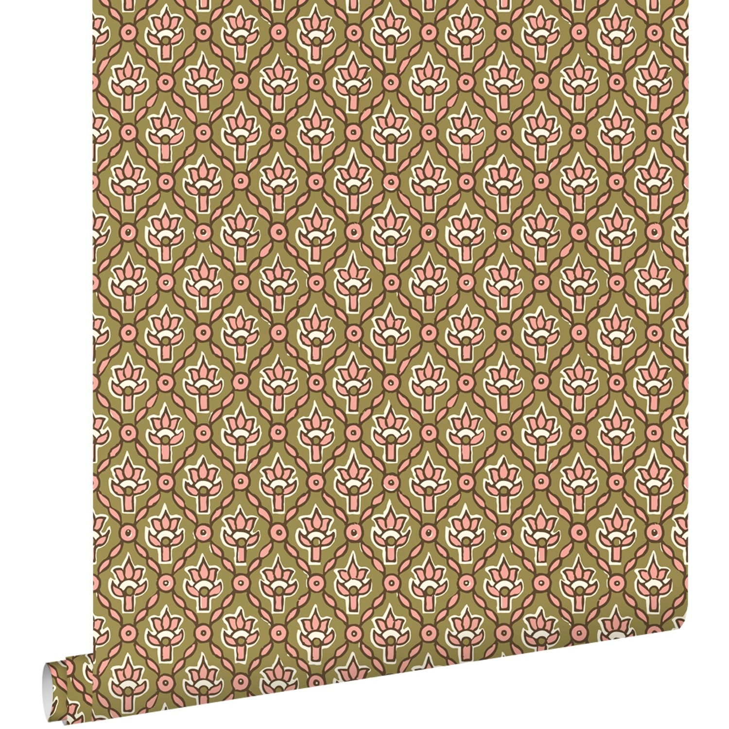 ESTAhome Tapete Blumenmuster Grün 50 x 900 cm günstig online kaufen