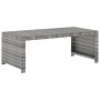 Graue vidaXL Gartenbank aus Rattan, Teil eines 5-tlg. Lounge Sets.