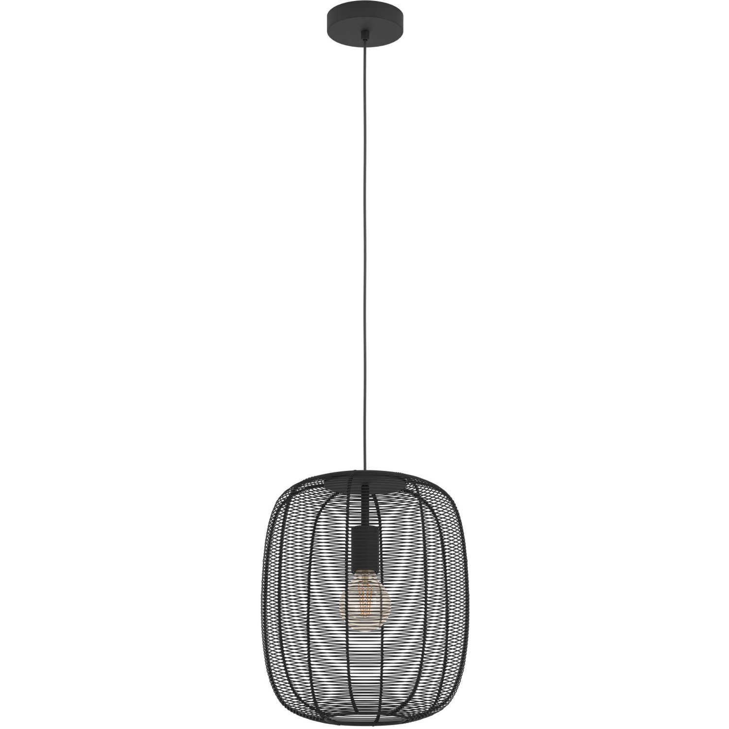 Eglo Pendelleuchte Rinroe 1-flammig 40 W Schwarz