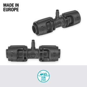 Gardena T-Stück für Micro-Drip-System, Übergang von 13 mm auf 4,6 mm, 5 Stück.