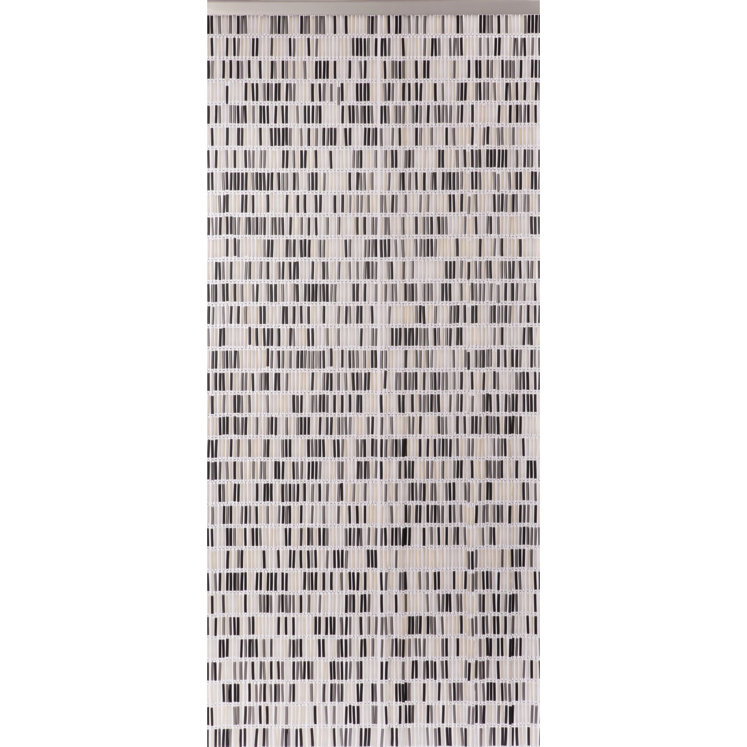 Dekorationsvorhang Tube Schwarz-Grau-Beige 90 cm x 200 cm günstig online kaufen