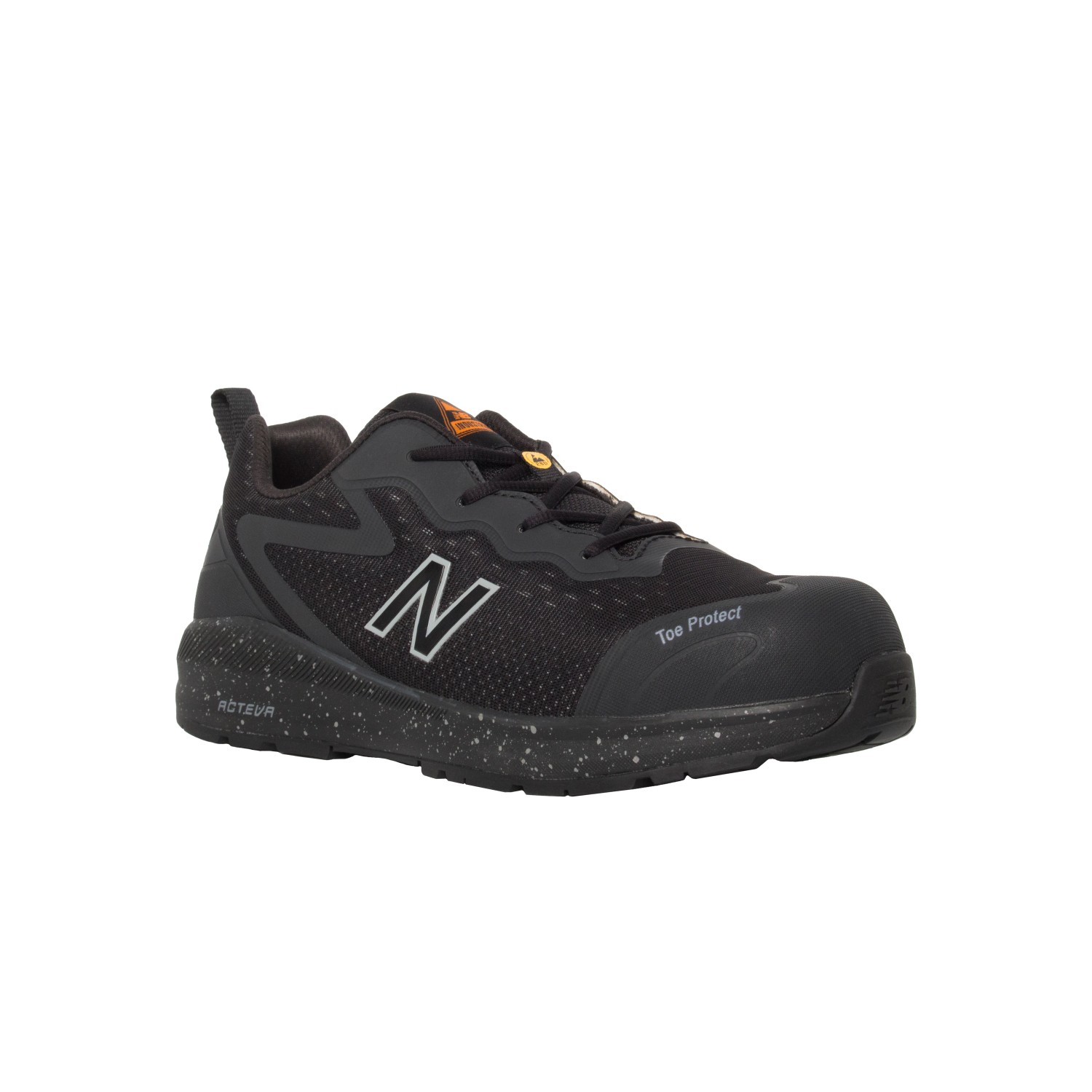 New Balance Logic S1 PL Sicherheitsschuh, schwarz-orange, Gr. 40. Arbeitsschuh mit Zehenschutz.