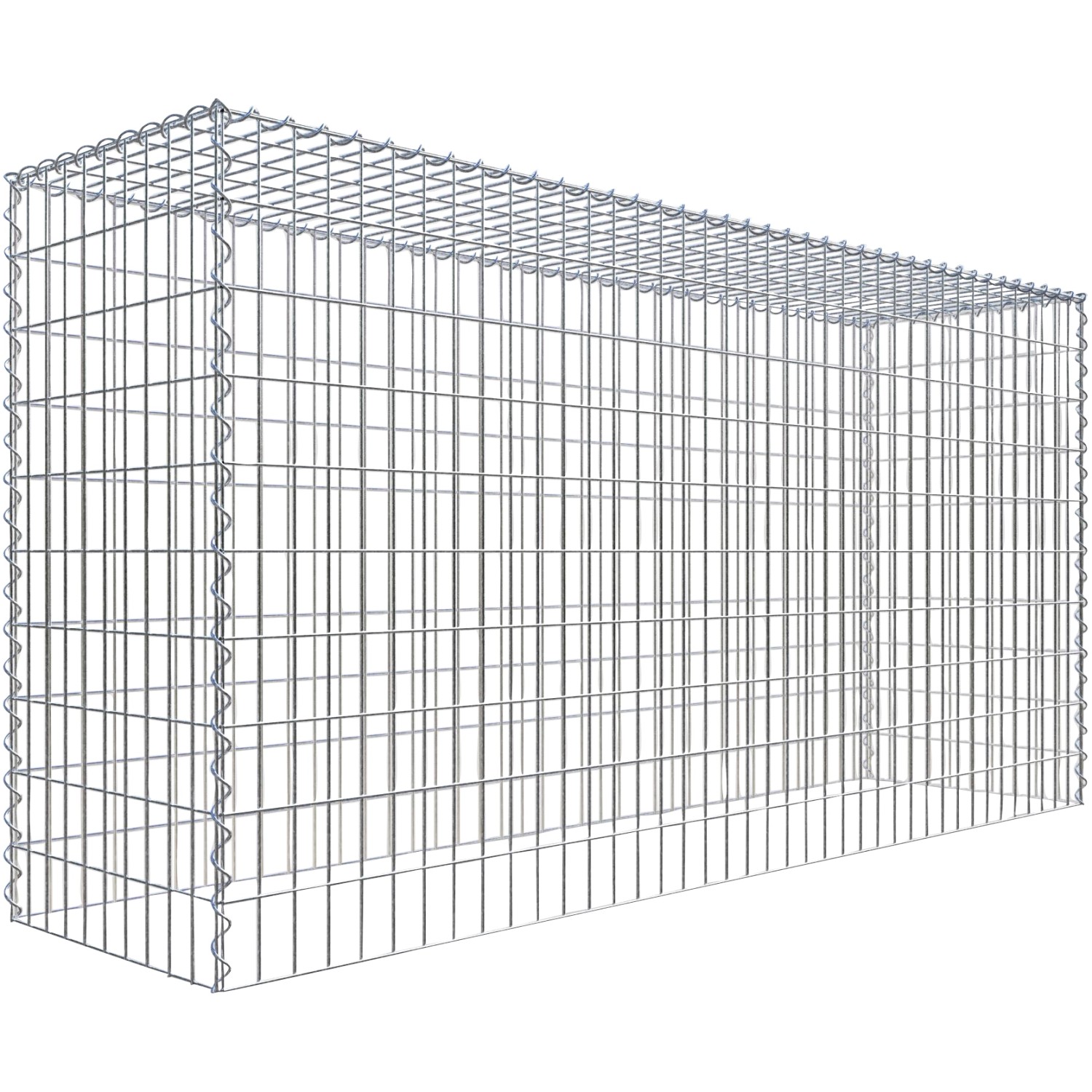 Gabiona Gabione-Anbaukorb Typ 3 100 x 200 x 50 cm Maschenw 5 x 10 cm
