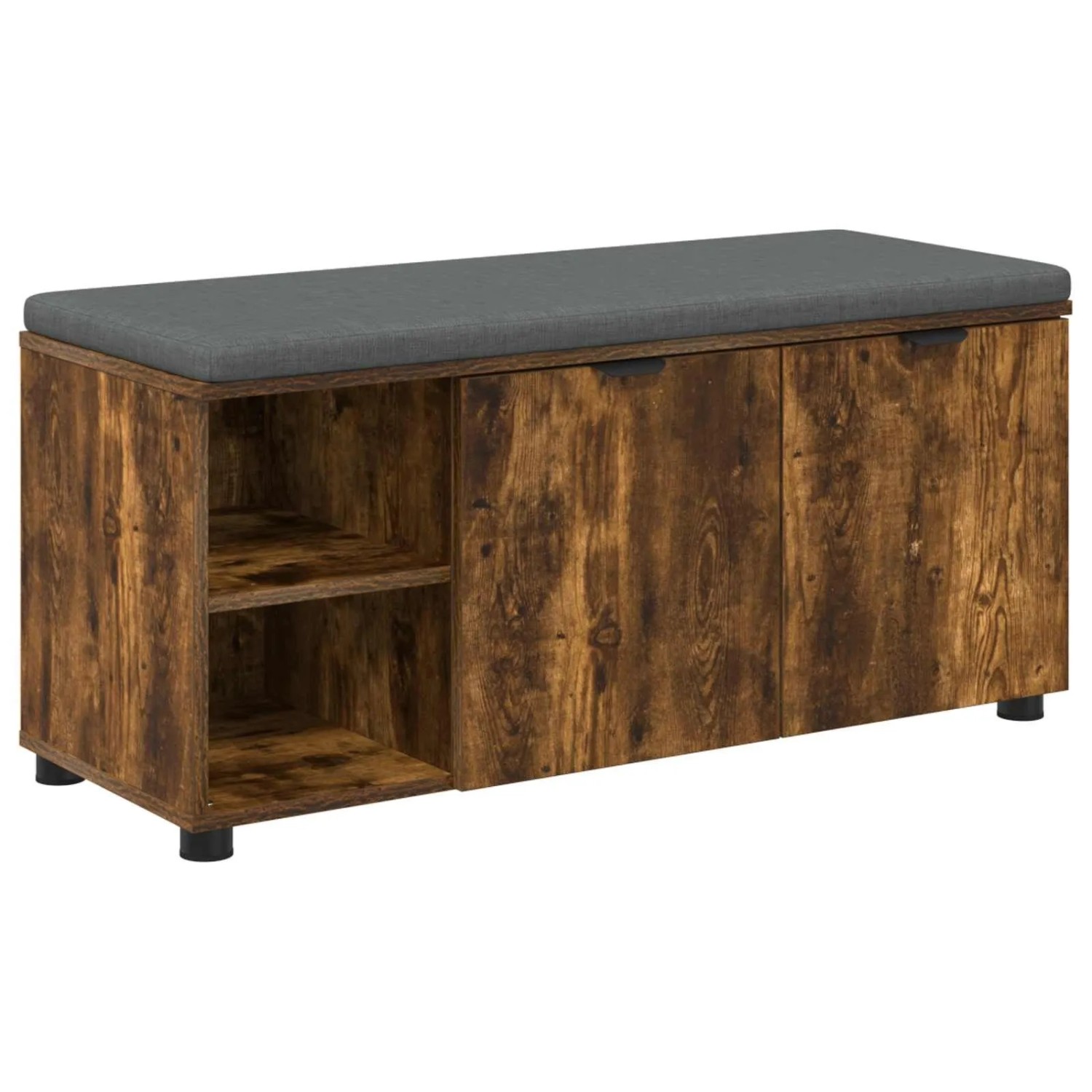 vidaXL Flurbank mit Kissen mit Tür Geräucherte Eiche 100 x 38 x 46 cm 891516