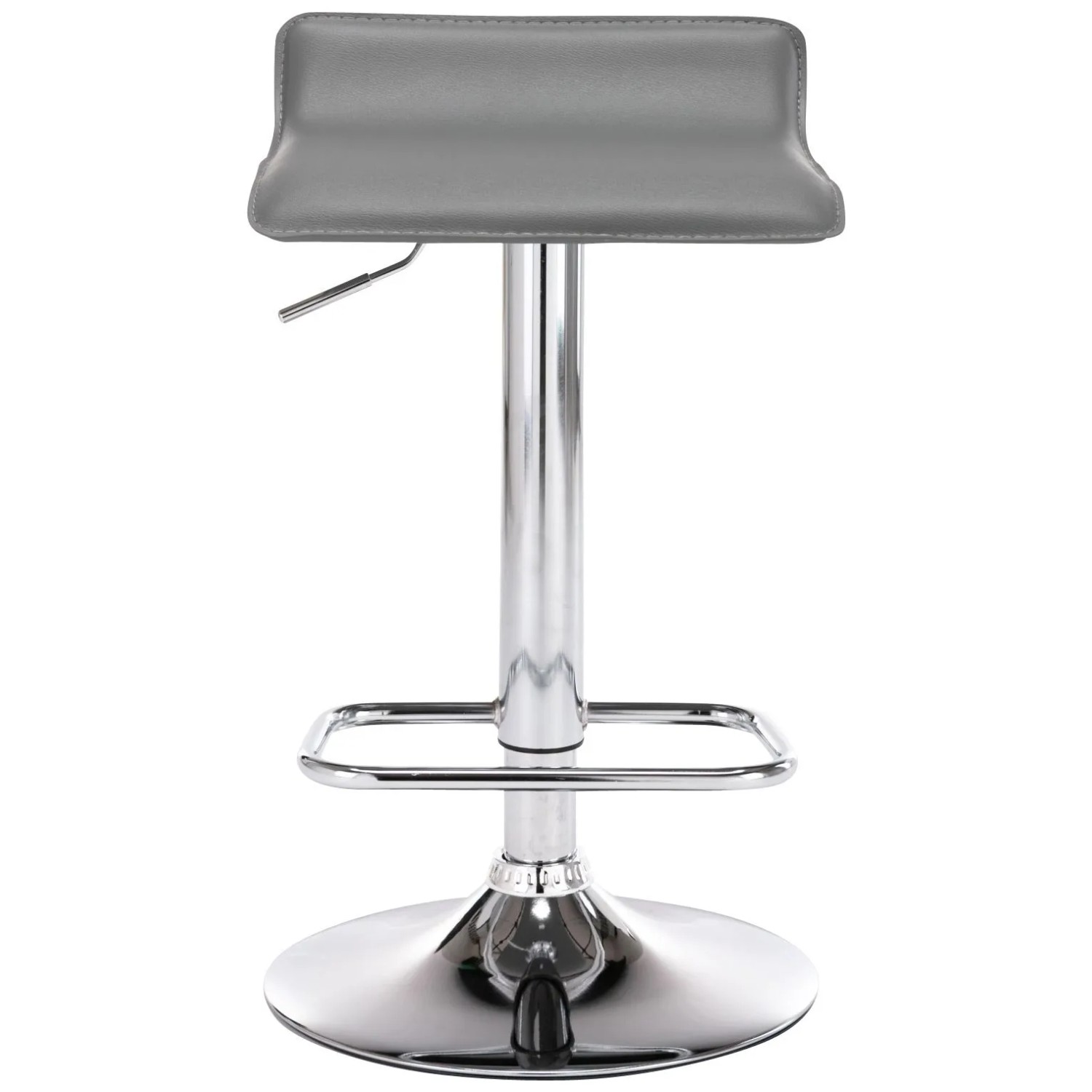 DELUKE 2er Set Barhocker DERID Kunstleder Grau 38x41x65cm Silber Barstuhl Höhenverstellbar Mit Lehne Drehbar Tresenhocker Tresenstuhl