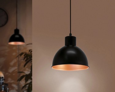 EGLO 93904 Pendelleuchte Schwarz – Metall/Glas, Für Max. 7W LED, 110 Cm Pendellänge