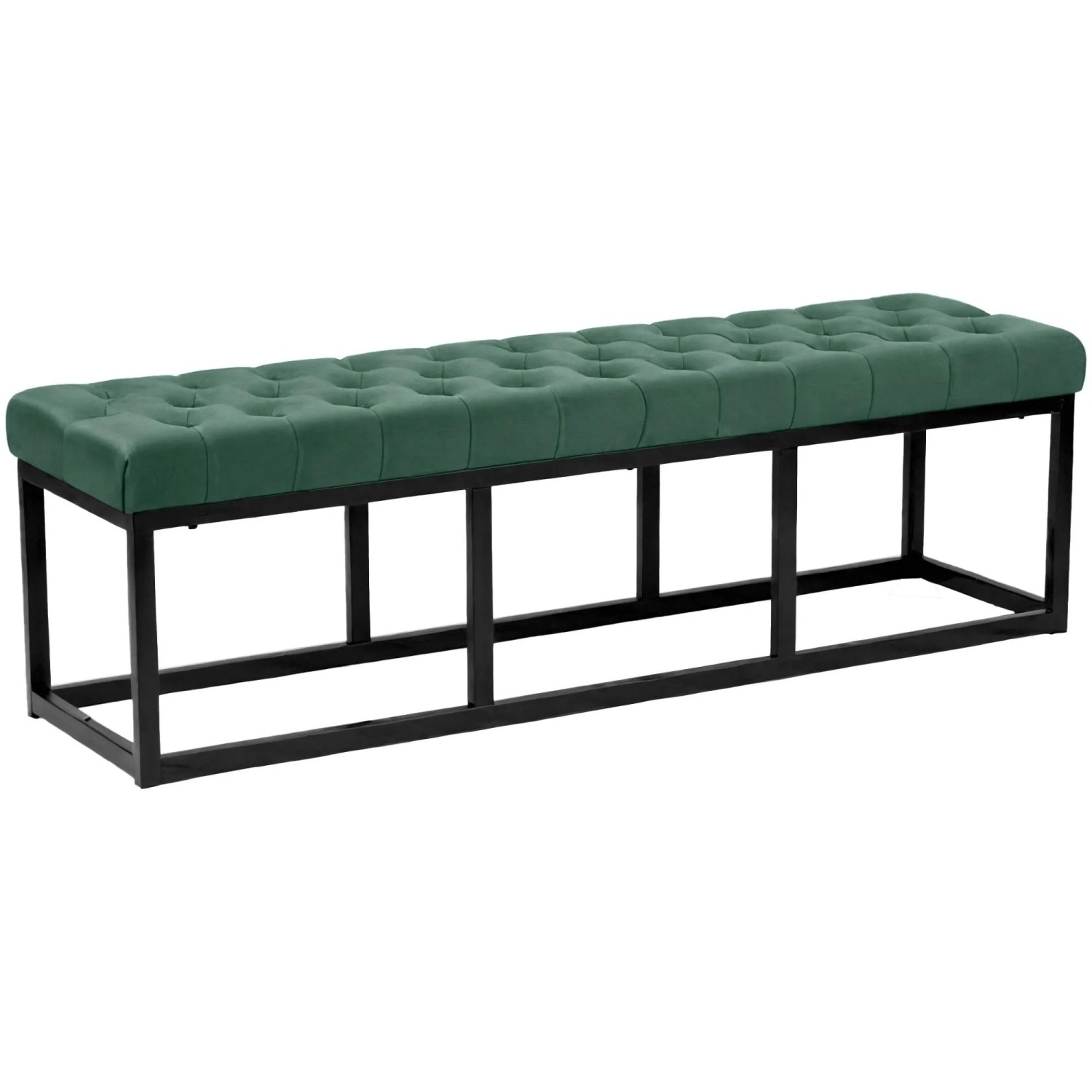 CLP Sitzbank Polson Samt Schwarz grün/150 cm