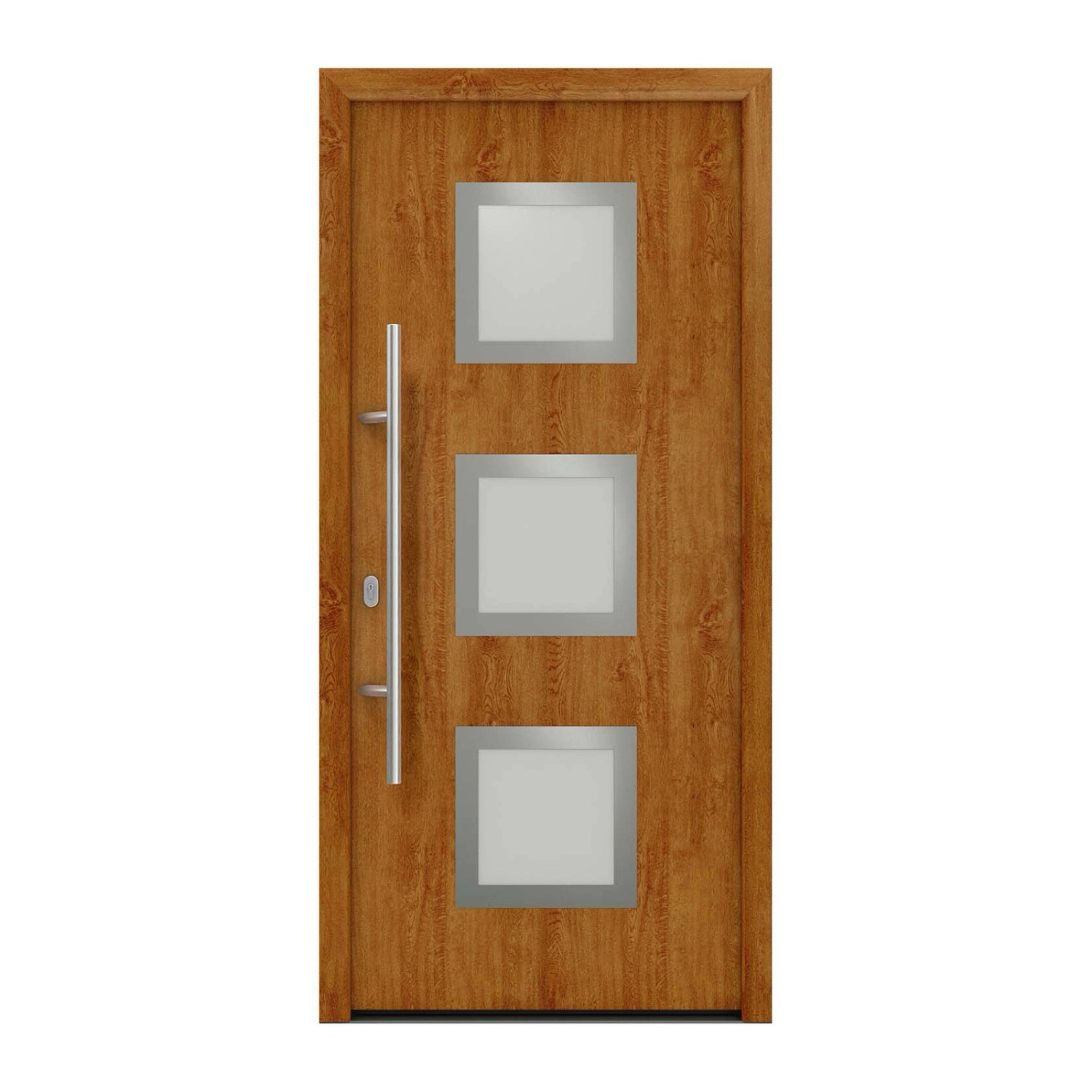 EcoStar Haustür Isopro IP 810S Golden Oak 110 cm x 210 cm DIN L günstig online kaufen