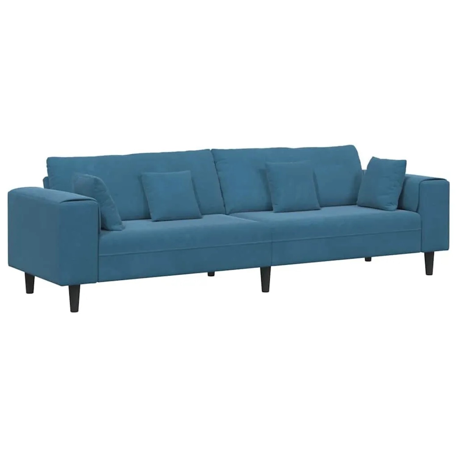 Thumbnail - vidaXL Sofa mit Kissen Blau 250 x 77 x 76 cm Samt 3335152