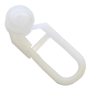Gardinia Rollring, weiße Gardinenröllchen für Gardinenschiene, 50er-Pack.
