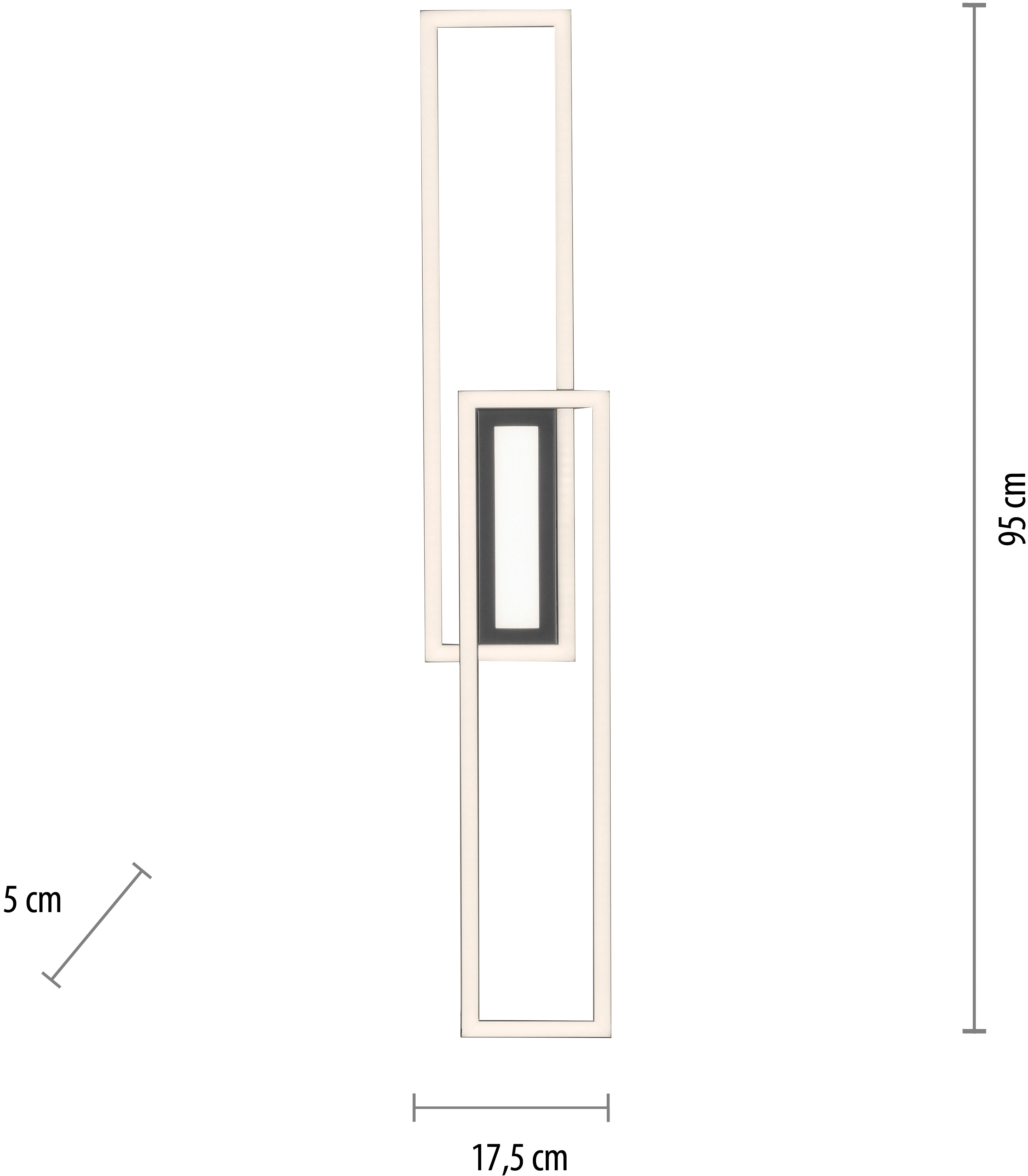 Asmina bei kaufen Schwarz cm 95 cm OBI LED-Deckenleuchte 17,5 x Just Light.