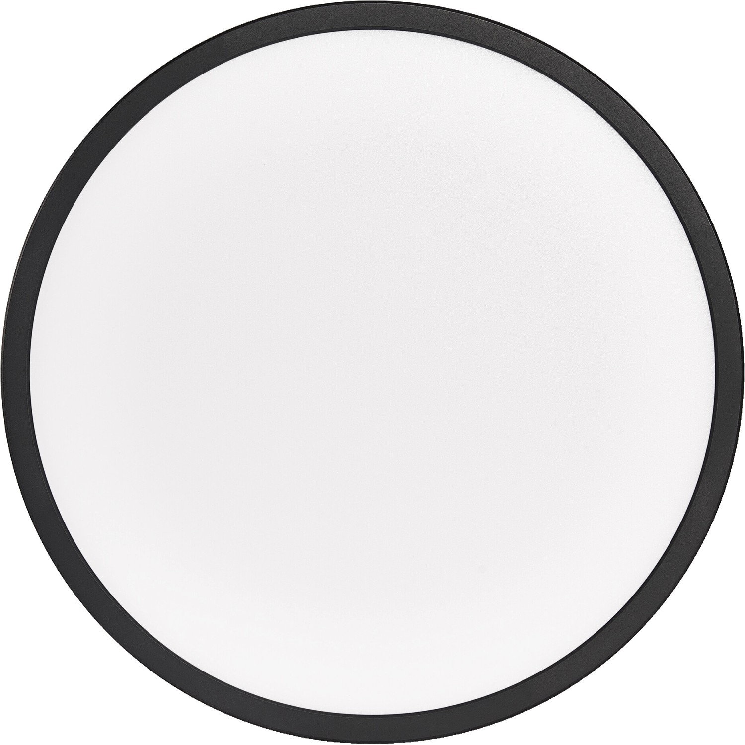 Ledvance Smart+ LED-Deckenleuchte Orbis Ultra Slim, schwarzer Rahmen, Ø 40 cm.