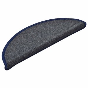vidaXL Stufenmatten 30 Stk 56x17x3 cm Dunkelgrau und Blau Halbrund 3365743