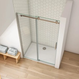 Duschparadies Duschtür Nischentür 135x195cm Schiebetür 6mm Sicherheitsglas Dusche Duschabtrennung Hochglanz Verchromt