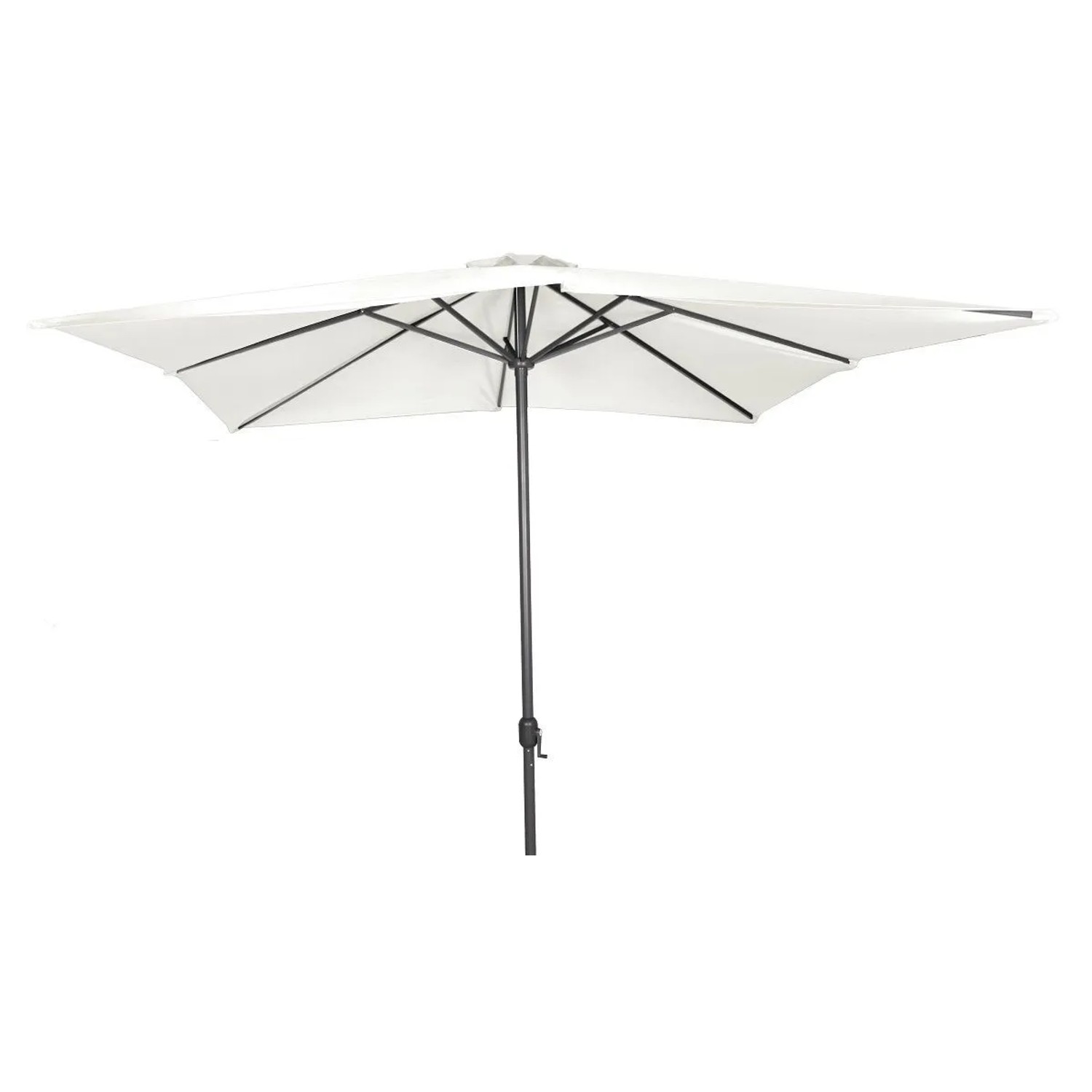 Lex Alu Sonnenschirm 3x3 m UV30+ Quadratisch Kurbelschirm Gartenschirm Balkon Beige