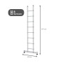 PROREGAL Anlegeleiter mit 8 Sprossen und Traverse für sicheren Stand.